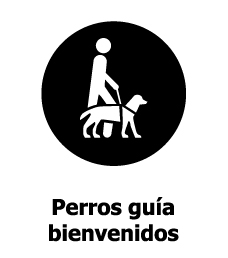 Pictograma de Perros guía bienvenidos