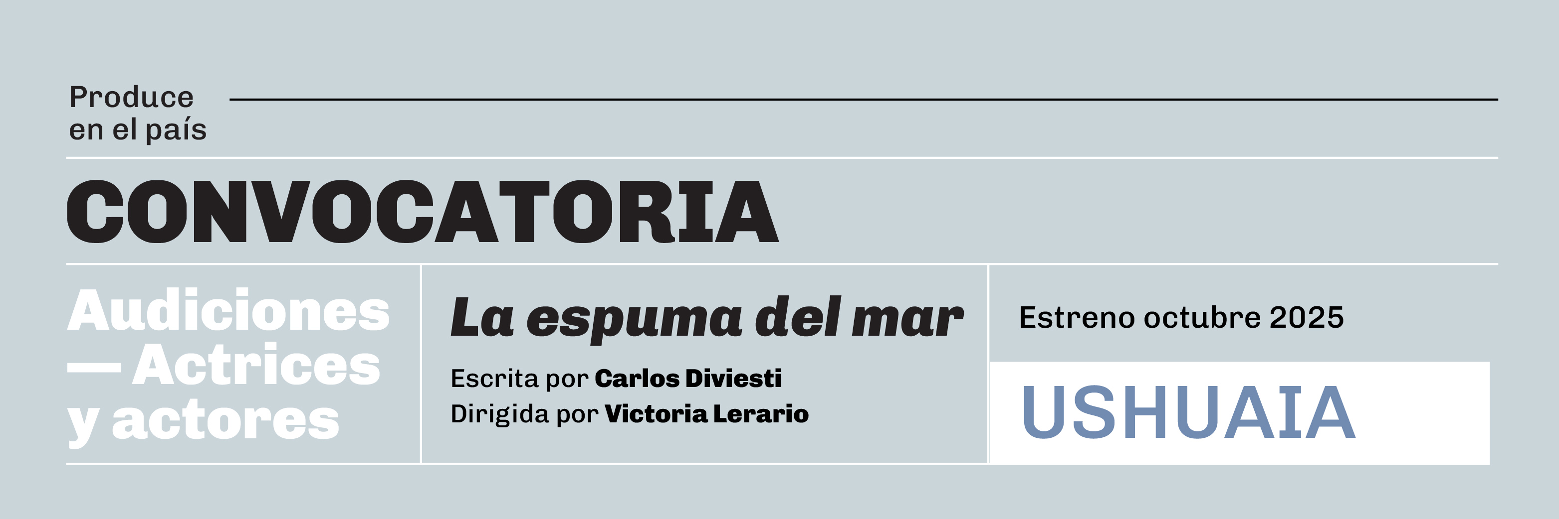 Convocatoria – La espuma del mar | USHUAIA