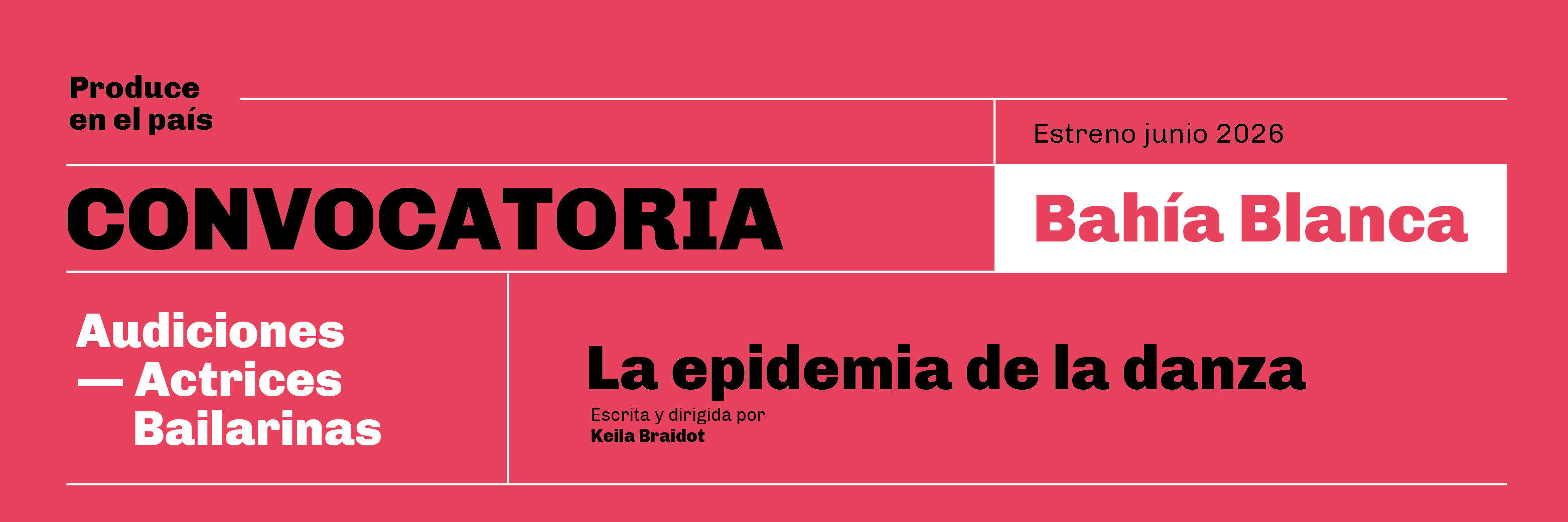Convocatoria – La epidemia de la danza | BAHÍA BLANCA
